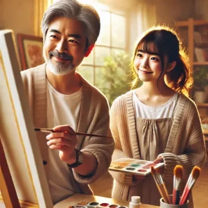 あさぎーにょの父親は元芸人の大西浩仁で離婚後の現在は画家生活
