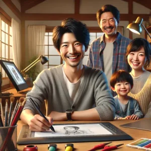 草野仁の次男・草野健の仕事はイラストレーターで2014年に結婚し子供(孫)もいる