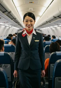 美人CAがアナウンサーみたいと誤解された